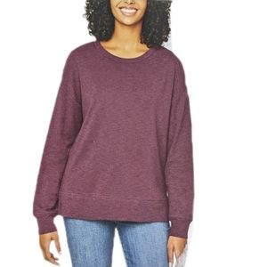 NWT Buffalo Women’s Slub Crewneck Top Size Small Burgundy Colour